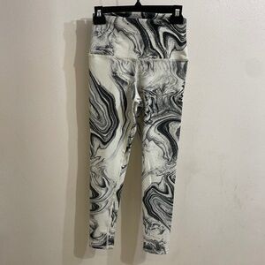 Marble Swirl Print High Waist Leggings